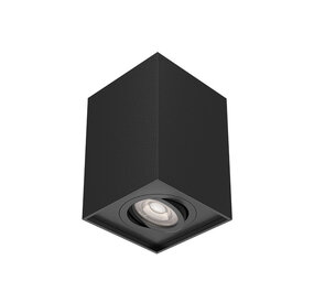 Braytron LED Plafondspot - 1xGU10 - 97x97x125mm - IP20 - Aluminium - Zwart