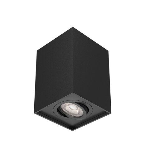 Braytron LED Plafondspot - 1xGU10 - 97x97x125mm - IP20 - Aluminium - Zwart Braytron LED Plafondspot - 1xGU10 - 97x97x125mm - IP20 - Aluminium - Zwart