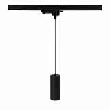 1 1-Fase Spanningsrail - Hanglamp - GU10 - 60x130mm - 150cm aansluitsnoer - Zwart - Aluminium