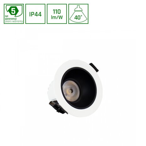 Spectrum LED Downlight Orbito - 10W 120lm p/w - 3000K 830 - Zaagmaat 75mm - UGR<19 - IP44 Spectrum LED Downlight Orbito - 10W 120lm p/w - 3000K 830 - Zaagmaat 75mm - UGR<19 - IP44