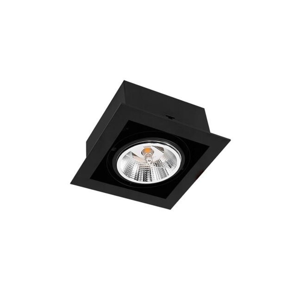 LED AR111 inbouwspot zwart vierkant - Enkelvoudig voor 1 LED AR111 spots