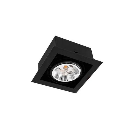 LED AR111 inbouwspot zwart vierkant - Enkelvoudig voor 1 LED AR111 spots