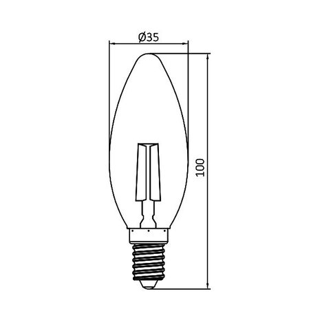 Braytron LED Filament Lamp - E14 C35 - 4W 360lm - 2200K Extra warm wit | Dimbaar Braytron LED Filament Lamp - E14 C35 - 4W 360lm - 2200K Extra warm wit | Dimbaar