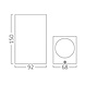 Braytron LED Wandlamp - Vierkant - IP44 - Grijs - Exclusief lichtbron | 2xGU10 - Max. 2x35W