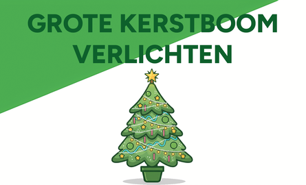 Hoe verlicht je een grote kerstboom?