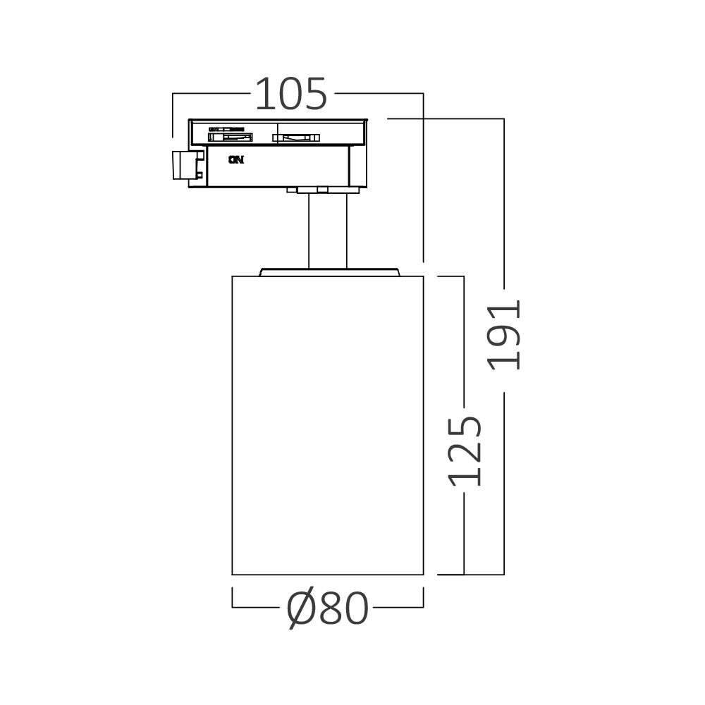 Braytron LED Railspot 1-Fase - Wit - 30W 2960lm - 3CCT - 3000K/4000K/6000K | 2 Jaar garantie