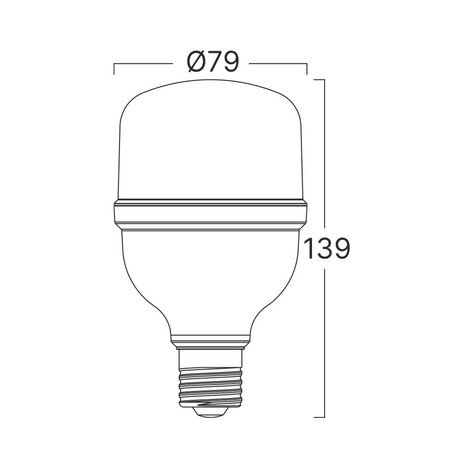 Braytron LED Lamp - E27 T80 - 18W 2100lm - 6500K Daglicht Wit | Vervangt 120W Braytron LED Lamp - E27 T80 - 18W 2100lm - 6500K Daglicht Wit | Vervangt 120W