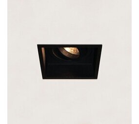 Artdelight Inbouwspot armatuur IP20 - Vierkant REX 92MM - Zwart - 1-Lichts | GU10 Fitting - Kantelbaar 30° - Zaagmaat 86MM Artdelight Inbouwspot armatuur IP20 - Vierkant REX 92MM - Zwart - 1-Lichts | GU10 Fitting - Kantelbaar 30° - Zaagmaat 86MM