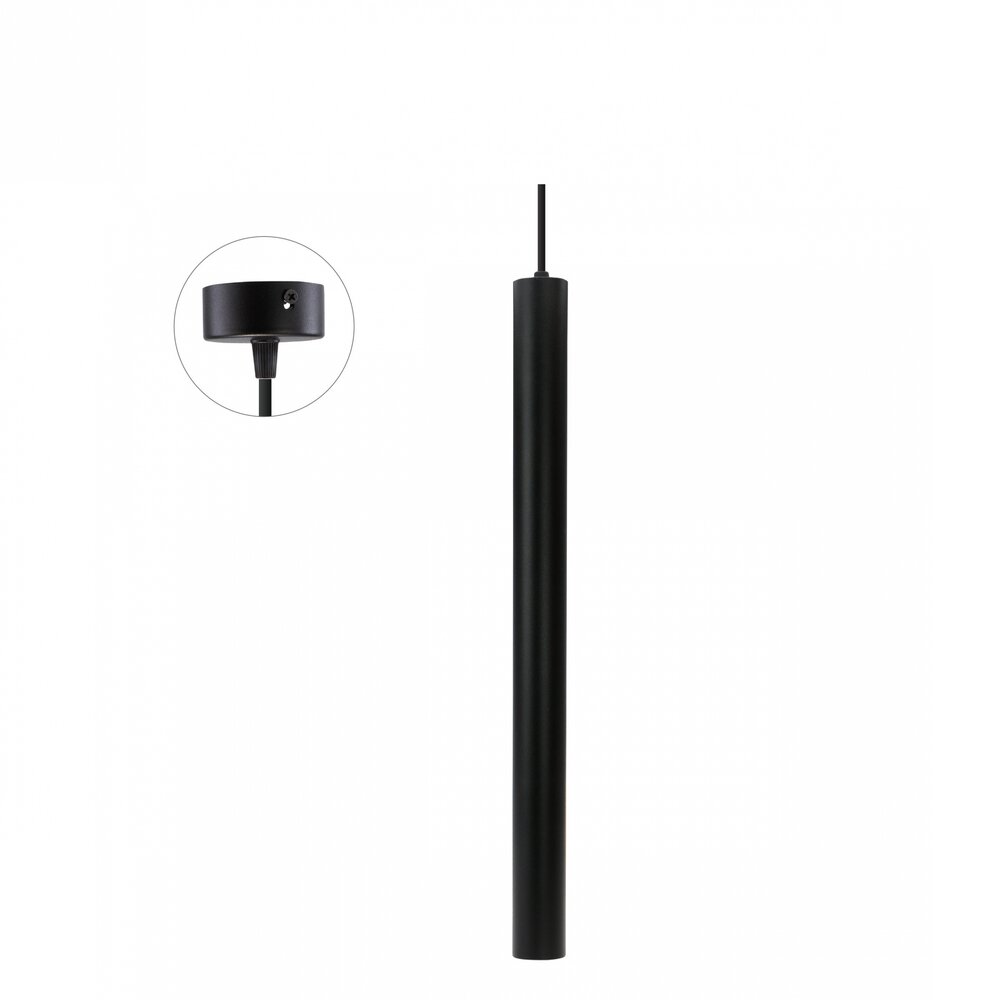 Spectrum Hanglamp -Chloe Slim - Aluminium - Zwart - GU11/MR11 - 1xGU10 Fitting - 500x40mm Spectrum Hanglamp -Chloe Slim - Aluminium - Zwart - GU11/MR11 - 1xGU10 Fitting - 500x40mm