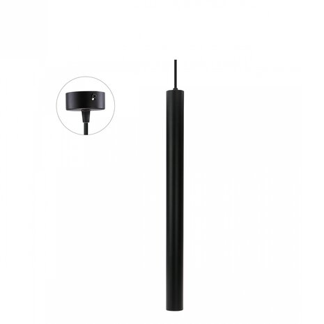 Spectrum LED Hanglamp - 1xGU10 - 500x40mm - 100cm pendel - Aluminium - Zwart Spectrum LED Hanglamp - 1xGU10 - 500x40mm - 100cm pendel - Aluminium - Zwart