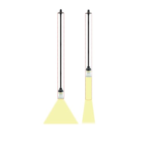 Spectrum Hanglamp -Chloe Slim - Aluminium - Zwart - GU11/MR11 - 1xGU10 Fitting - 500x40mm Spectrum Hanglamp -Chloe Slim - Aluminium - Zwart - GU11/MR11 - 1xGU10 Fitting - 500x40mm