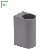 Spectrum Parete Wandlamp Aluminium Grijs IP54 Up & Down | Geschikt Voor 2x GU10