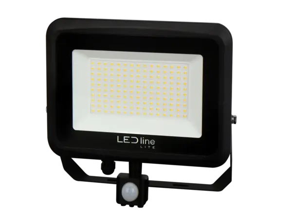 LED Line LED Breedstraler Aluminium Zwart 100W 10000lm 100D - 840 Koel Wit | IP65 - Lichtsensor - Symmetrisch LED Line LED Breedstraler Aluminium Zwart 100W 10000lm 100D - 840 Koel Wit | IP65 - Lichtsensor - Symmetrisch