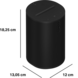 Sonos Era 100 - Smart Speaker - WiFi/Bluetooth | Zwart