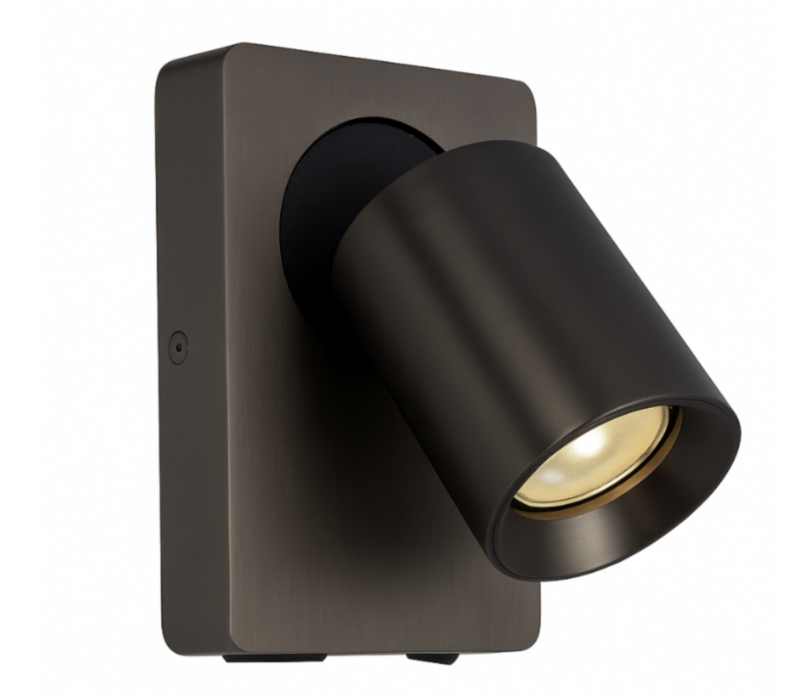 LCB ACTIE PALLETPRIJS 100x – LED Bedlamp / Wandlamp – Zwart – GU10 – 5W 450lm – 3000K Warm Wit – Inclusief USB A + C Oplaadpunt