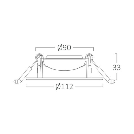 LCB LED inbouwspot - 10W - CCT - Zaagmaat 90mm - Buitenmaat 112mm LCB LED inbouwspot - 10W - CCT - Zaagmaat 90mm - Buitenmaat 112mm