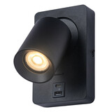 Artdelight designverlichting LED Bedlamp Wandlamp Zwart - GU10 - Incl oplaadpunt USB A + C Artdelight designverlichting LED Bedlamp Wandlamp Zwart - GU10 - Incl oplaadpunt USB A + C