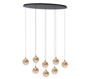Lucide LED Hanglamp – 8×3,9W – 2700K – Dimbaar – 230V – Amber Glas – In hoogte verstelbaar Lucide LED Hanglamp – 8×3,9W – 2700K – Dimbaar – 230V – Amber Glas – In hoogte verstelbaar