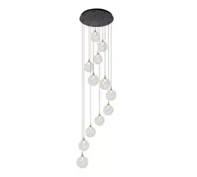 Lucide LED Hanglamp Gisela – Ø61 cm – 12×3,5W – 3804 Lumen – 2700K – Dimbaar – Transparant Glas – Ovaal – In hoogte verstelbaar – Premium Lucide LED Hanglamp Gisela – Ø61 cm – 12×3,5W – 3804 Lumen – 2700K – Dimbaar – Transparant Glas – Ovaal – In hoogte verstelbaar – Premium