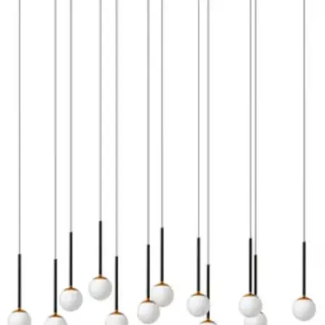 Lucide Dimbare LED Hanglamp Calina - Donker brons 12-Lichts - 84W 8400Lm – CCT 2200K/3300K Color Switch | TRIAC DIM - Koffie