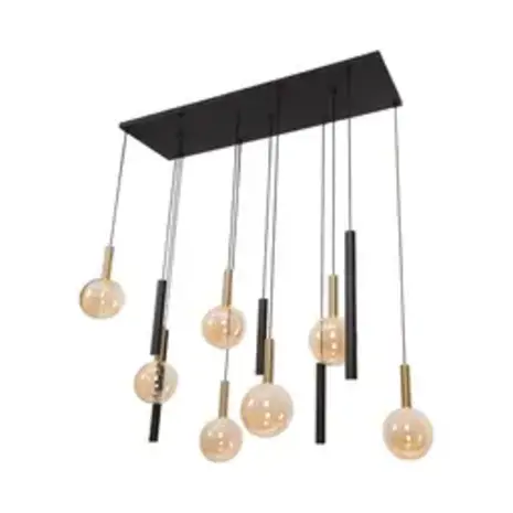 Lucide JOSIANE - Hanglamp - 7xG9 - Zwart | Vibes