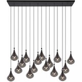 Lucide LED Hanglamp TEARS - G4 fitting - 16x1,5W - 3000K - Dimbaar - Zwart