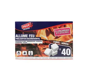 LCB LED Aanmaakblokjes wit 40 delig – Snel Ontbrandend | Barbecue & Open Haard | Noodpakket