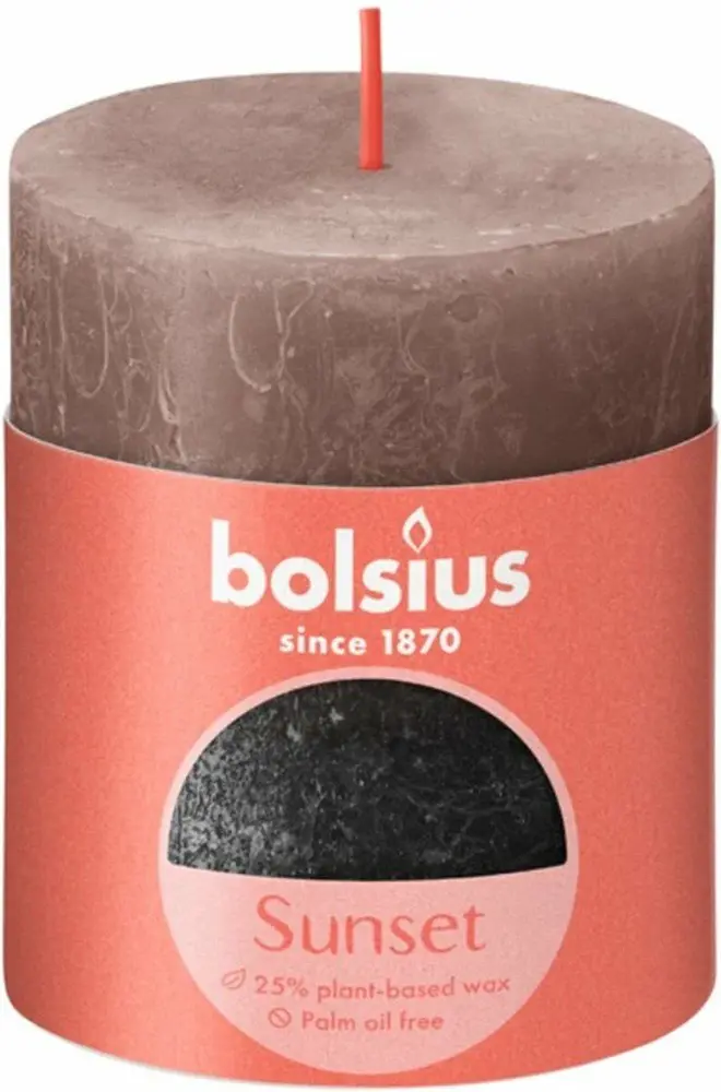 1 Bolsius Fading Stompkaars Karamel Zwart 80x68 mm – Lange Brandduur 35 uur| Sfeerverlichting | Noodpakket