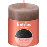 LCB Bolsius Fading Stompkaars Karamel Zwart 80xBolsius Stompkaars Rusty Pink 80x68 mm – Lange Brandduur 35 uur| Sfeerverlichting | Noodpakket