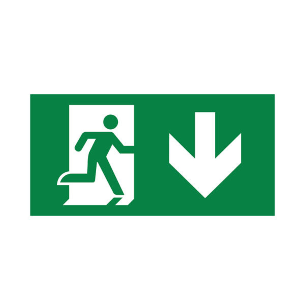 Braytron LED Noodverlichting Toebehoren | Pictogram Sticker - Pijl Omlaag