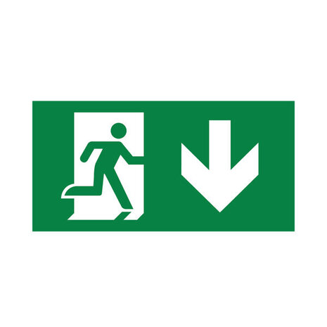 Braytron LED Noodverlichting Toebehoren | Pictogram Sticker - Pijl Omlaag