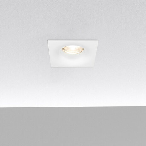 Braytron LED-inbouwspot wit vierkant - voor 1 GU10 LED-spot - excl. LED-spot