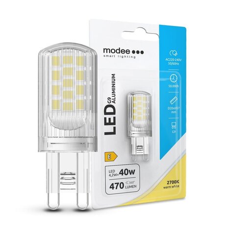 Modee LED G9 - 4,2W 470lm - 2700K warm wit licht