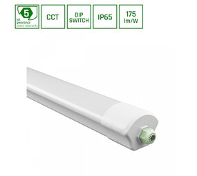 Spectrum LED Waterdichte Montagebalk Poseidon V1 30-50W 4650-8750lm - 830-865 CCT | 150cm - Doorvoerbedrading (5x2.5mm2)