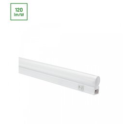 Spectrum LED T5 Armatuur 120cm - 14W 100lm p/w - 3000K 830 - incl. schakelaar en 150cm aansluitstekker