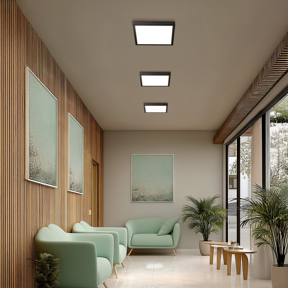 Spectrum LED Nymphea Select 24w/35w/40w CCT 230v 120deg 400x400x33mm Zwart