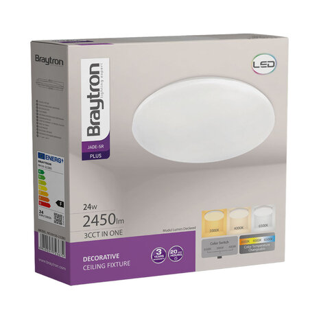 Braytron Braytron Jade LED Plafondlamp 24W 3in1 Wit