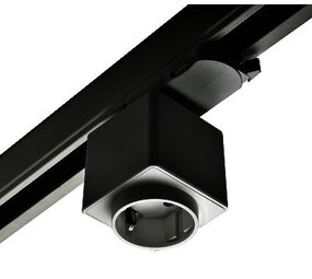 Powergear 3-Fase Rail Stopcontact Zwart – Voor 3-Fase Verlichtingsrails