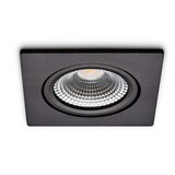Ledisons LED-inbouwspot Trento Zwart 5W Dimbaar IP54 – 450lm, 2700K, 75mm zaagmaat