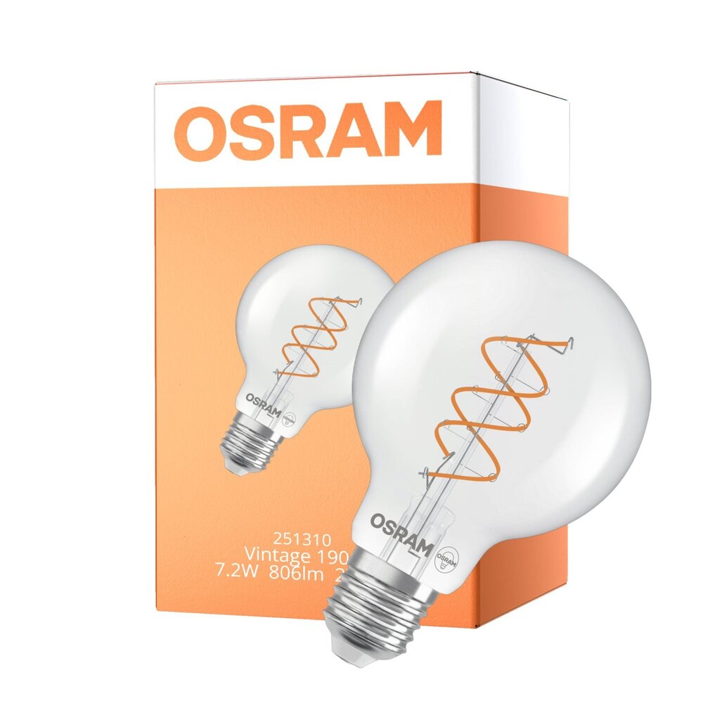 Ledvance LED Globe Filament Lamp E27 G80 Helder Dimbaar 7,2W 806Lm 2700K CRI90