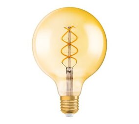 Ledvance Globe Filament Lamp Goud E27 125MM 4W 300Lm 2000K Dimbaar Ledvance Globe Filament Lamp Goud E27 125MM 4W 300Lm 2000K Dimbaar