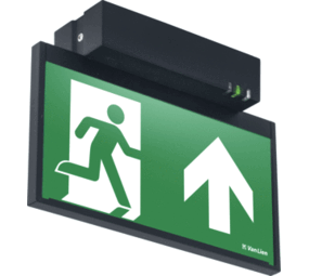 VanLien Noodverlichting: Vluchtwegsignalering  voor elk kantoor LED Noodverlichting Plafondopbouw armatuur IP40 - Zwart Continu - 4W 5000K | Zelftest - Type EVAGO EVA-DOP-22/ZW