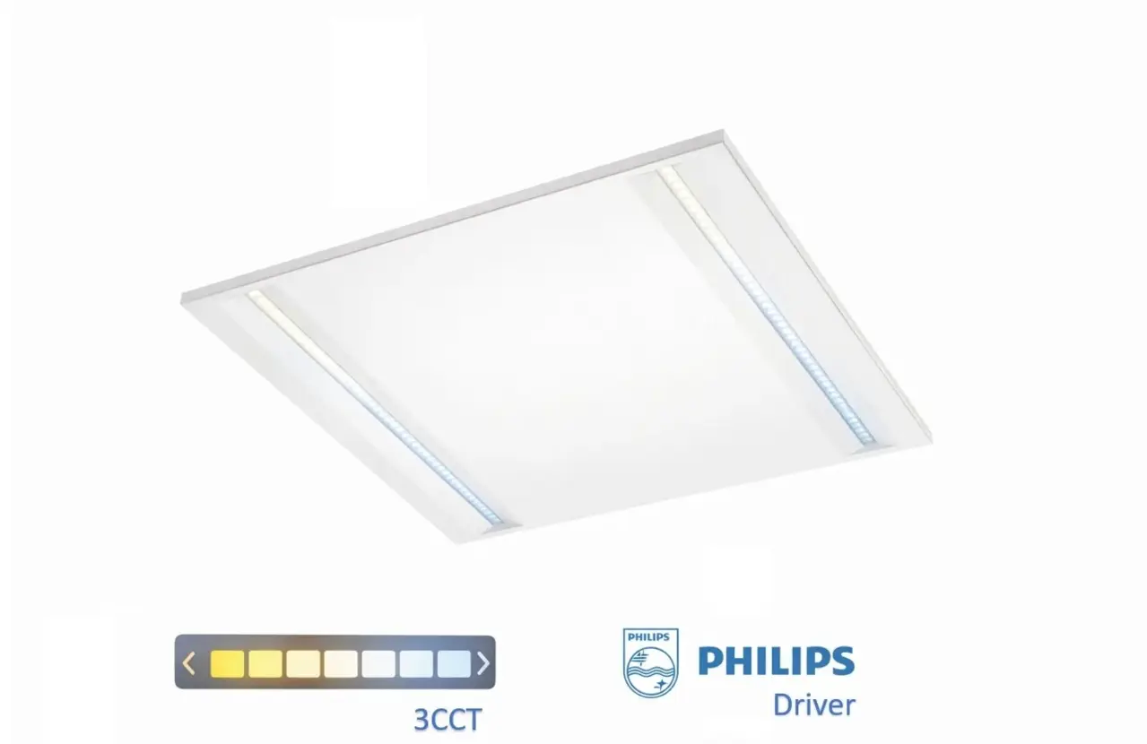 Spectrum LED Paneel - Louvre Wit - 40W 4630Lm - 3CCT 830-840-860   3000-6000K | 60x60cm -  UGR16 Verzonken - Philips driver - 5 jaar garantie