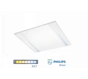 Spectrum LED Paneel - Louvre Wit - 40W 4630Lm - 3CCT 830-840-860   3000-6000K | 60x60cm -  UGR16 Verzonken - Philips driver - 5 jaar garantie