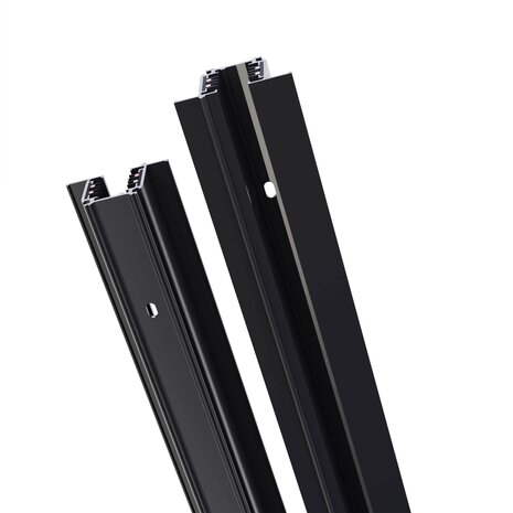 Spectrum 3-Fase Spanningsrail Inbouw stuc | 2 Meter - Zwart - Universeel