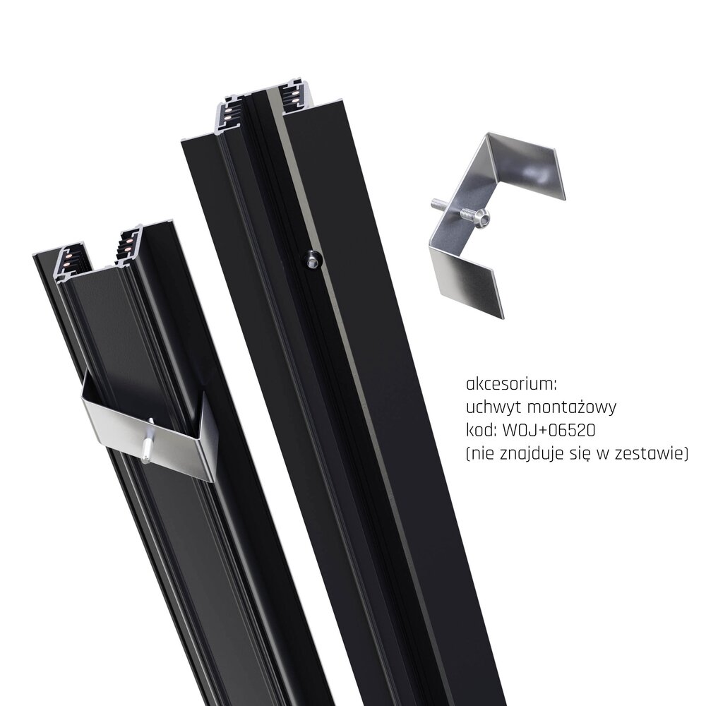 Spectrum 3-Fase Spanningsrail Inbouw | 1 Meter - Zwart- Universeel