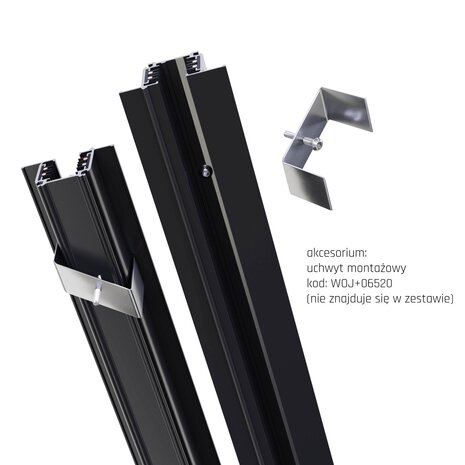 Spectrum 3-Fase Spanningsrail Inbouw | 1 Meter - Zwart- Universeel