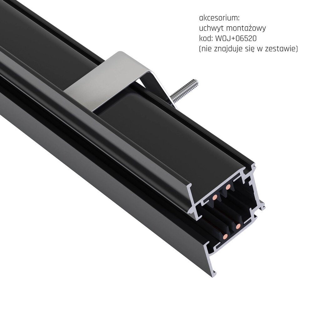 Spectrum 3-Fase Spanningsrail Inbouw | 1 Meter - Zwart- Universeel