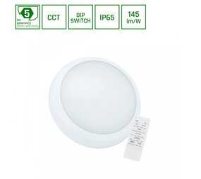 Spectrum LED Bulkhead Nymphea City Pro V2 Wit 18/24 3500lm 830-840-860 CCT | IP65 Spectrum LED Bulkhead Nymphea City Pro V2 Wit 18/24 3500lm 830-840-860 CCT | IP65