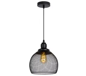 Lucide MESH Hanglamp-Zwart-Ø22-1xE27-60W-Metaal